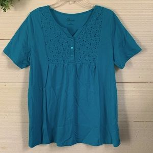 Woman’s Short Sleeve Casual Top by Easy Essentials.  NWOT.  Size L.